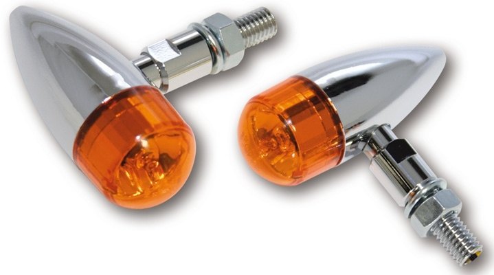 Shin-Yo シンヨー Midi-Bullet turn signal chrome ウインカー 灯火類 電装系