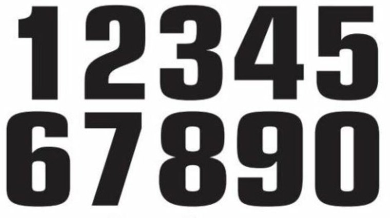 TECNOSEL テクノセル レースナンバー6 3個セット ゼッケンナンバー