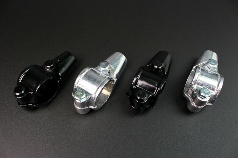 MINIMOTO ミニモト ミラーアダプタークランプ式　M8正ネジ ブラック ハンドルφ：22.2mm ミラーアダプター ハンドル