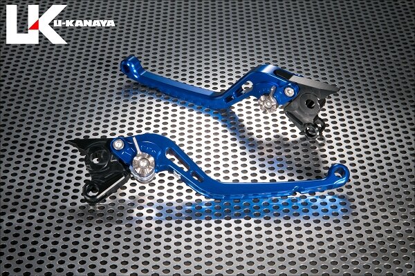 Rakuten - U-KANAYA ユーカナヤ スタンダードタイプ アルミビレットレバーセット X FORCE YAMAHA ヤマハ ブレーキ・クラッチレバーセット ハンドル周辺パーツ ハンドル レバーカラー：ブルー / アジャスターカラー：オレンジ / レバータイプ：ロング（レバー部全長：約173mm）