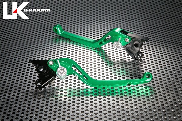 驾驶盘关联商品 - U-KANAYA ユーカナヤ スタンダードタイプ アルミビレットレバーセット X FORCE YAMAHA ヤマハ ブレーキ・クラッチレバーセット ハンドル周辺パーツ ハンドル レバーカラー：グリーン / アジャスターカラー：ブラック / レバータイプ：ロング（レバー部全長：約173mm）