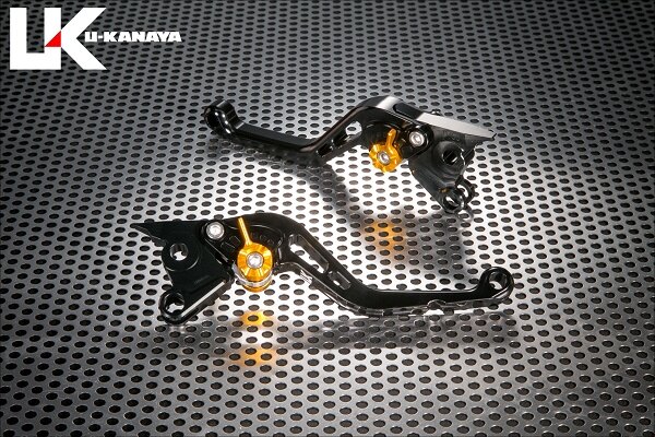 U-KANAYA ユーカナヤ スタンダードタイプ アルミビレットレバーセット X FORCE YAMAHA ヤマハ ブレーキ・クラッチレバーセット ハンドル周辺パーツ ハンドル レバーカラー：ブラック / アジャスターカラー：チタンカラー / レバータイプ：ショート（レバー部全長：約143mm）