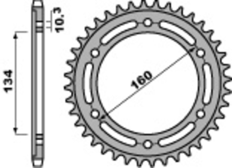 Sprockets - PBR ピービーアール スチール製スタンダードリヤスプロケット CBR 600 RR ABS HONDA ホンダ ドリブンスプロケット・リアスプロケット 駆動系