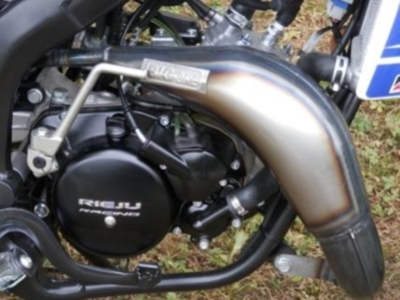 BIG ONE ビッグワン RAW エキゾースト ライン スチール パイプ／ブラック アルミニウム サイレンサー MRT 50 PRO SM REPLICA TROPHY RIEJU リエフ チャンバー マフラー