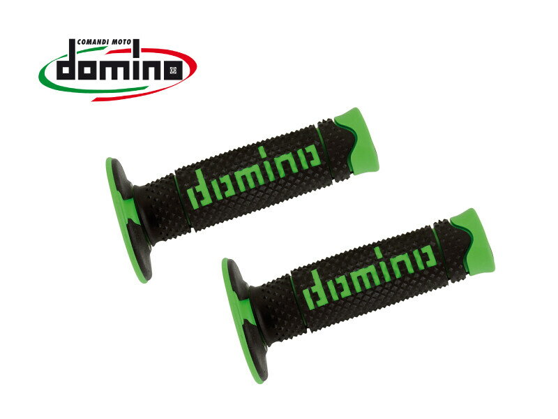 domino ドミノ オフロード DSH グリップ HONDA ホンダ YAMAHA ヤマハ SUZUKI スズキ KAWASAKI カワサキ DUCATI ドゥカティ HUSQVARNA ハスクバーナ BMW ハンドル カラー：ブラック×グリーン