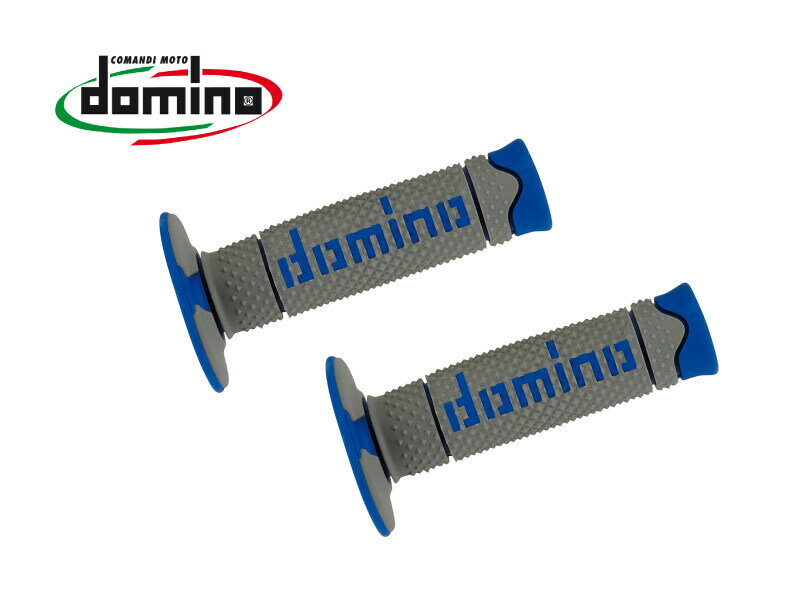 domino ドミノ オフロード DSH グリップ HONDA ホンダ YAMAHA ヤマハ SUZUKI スズキ KAWASAKI カワサキ DUCATI ドゥカティ HUSQVARNA ハスクバーナ BMW ハンドル カラー：グレー×ブルー