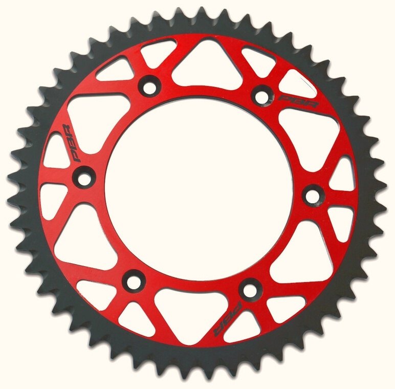 PBR ピービーアール ツインカラーアルミニウム製超軽量セルフクリーニング硬質アルマイトリアスプロケット CR 125 R 250 500 CRF F BIG WHEELS 16／19 STD 14／17 RX ENDURO X 450 XR 400 650 HONDA ホンダ ドリブンスプロケット・リアスプロケット 駆動系