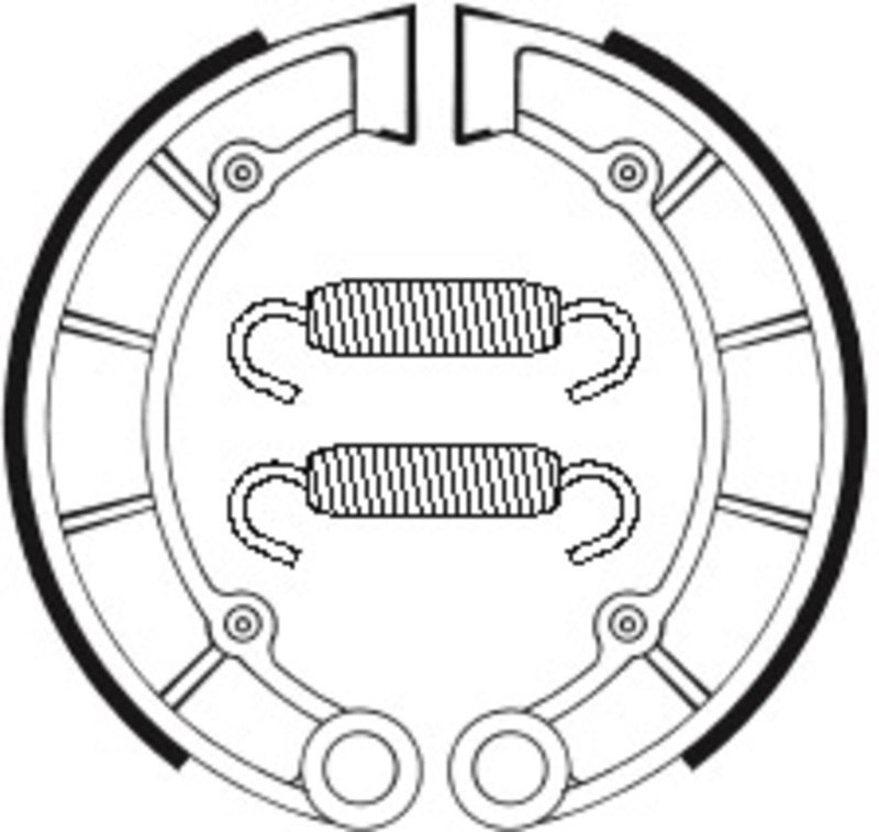 TECNIUM テクニウム ATV Organic Brake shoes - BA197 KLF 300 BAYOU 4WD KLF 300 BAYOU 4WD KLF 400 BAYOU 4WD