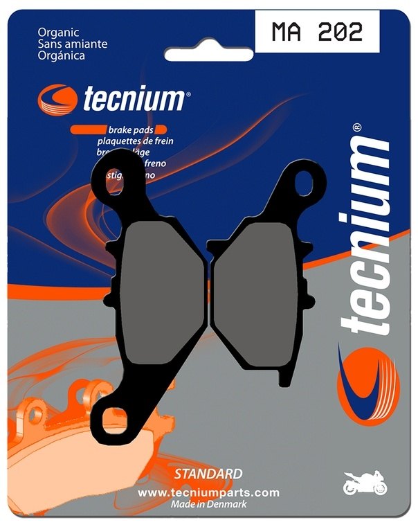TECNIUM テクニウム Street Organic Brake pads - MA202 AN 150 BURGMAN AN 150 BURGMAN DR-Z 125 L DR-Z 125 L DR-Z 125 LL UC 125 EPICURO
