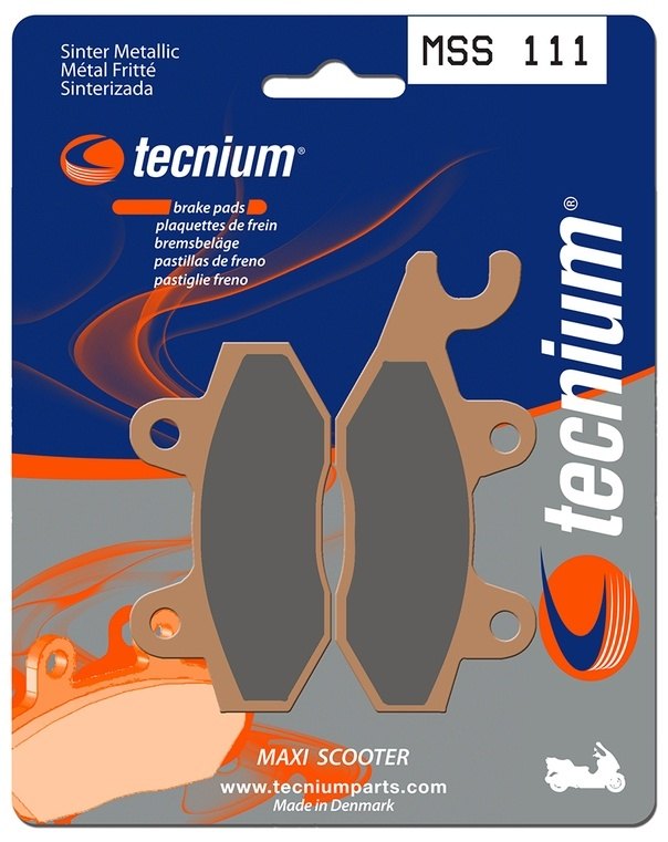 TECNIUM テクニウム スクーター用 金属ブレーキパッド MSS111 AN 400 BURGMAN ABS Z PEOPLE 250 S GEOPOLIS 300 4T IE GEOSTYLE PREMIUM RS SATELIS 2 E3 SBC 500 EXECUTIVE URBAN SUZUKI スズキ KYMCO キムコ PEUGEOT プジョー ブレーキパッド ブレーキ