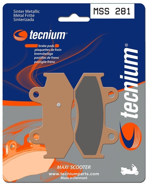 TECNIUM テクニウム Maxi Scooter Sintered Metal Brake pads - MSS281 AN 250 BURGMAN AN 400 BURGMAN AN 400 BURGMAN AN 400 BURGMAN R AN 400 BURGMAN S