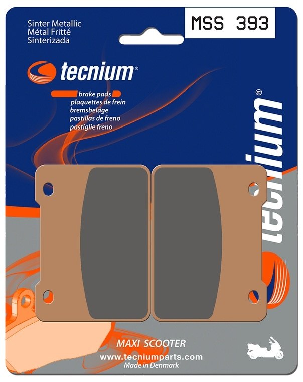TECNIUM テクニウム スクーター用 金属ブレーキパッド MSS393 CRUISYM 300I 4T E4 MAXSYM 500 TL 600 ABS SYM ブレーキパッド ブレーキ