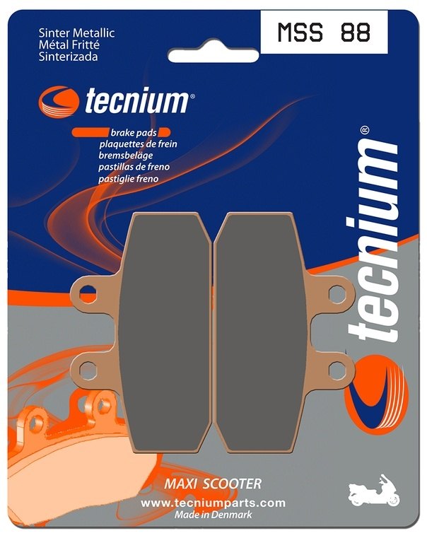 TECNIUM テクニウム スクーター用 金属ブレーキパッド MSS88 ATLANTIC／ARRECIFE 500 LEONARDO 250 ST 300 SCARABEO 400 IE CLASSIC LIGHT SPORTCITY CUBE SPIDERMAX GT RS RAMBLA APRILIA アプリリア MALAGUTI マラグーティ DERBI デルビ ブレーキパッド ブレーキ