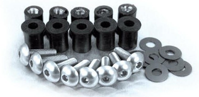 EUROPE IMPORT GOODS ヨーロッパ輸入商品 Φ5mm スクリュー＋インサート＋ワッシャーキット アルミニウム 汎用ボルト・ネジ