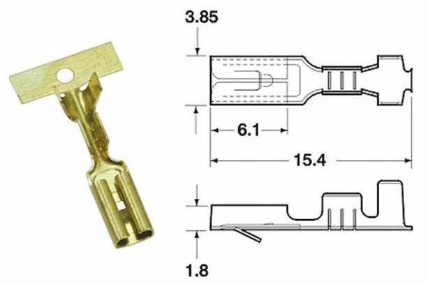 EUROPE IMPORT GOODS ヨーロッパ輸入商品 メス端子 110 MLシリーズ 圧着端子 ...