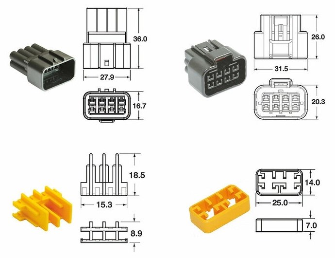 ■商品概要【メーカー品番】90FRKW.8Pチャンネル数：8電気接続：090 (FRKW)数量：5個入り■詳細説明Set of 5 complete connectors (housings， locks， rubberseals，terminals)， sealed OEM type．?Technicaldetails：?Male & female brass pre tin terminals．Silicone rubber seals．Operating temperature range ： -40°C / +120°C．Voltage drop： 5mV/A．Isolation resistance： 100MΩ．Dielectric resistance： 1000V．Wire range： 0，5mm? / 0，85mm?．Maximum electric current： 10A．■注意点※輸入品のため、説明書が付属する場合、外国語の説明書となります。※メーカー都合により商品の仕様変更がある場合がございます。ご了承ください。　※画像はイメージです。