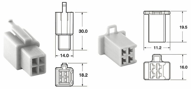 EUROPE IMPORT GOODS ヨーロッパ輸入商品 4プラグ端子セット コネクター 110M ...