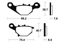 TECNIUM テクニウム Scooter Organic Brake pads - ME202 AN 125 BURGMAN AN 150 BURGMAN TR 50 STREET MAGIC UC 125 EPICURO UC 150 EPICURO UC 150 EPICURO R UG 110