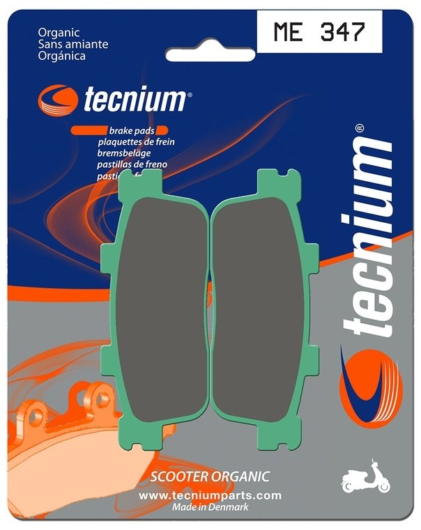 TECNIUM ƥ˥ Scooter Organic Brake pads - ME347 HD 125 4T EVO E3 HD 2 125 4T E3 HD 2 200 EFI 4T CBS E3 HD 200 4T EVO E2 HD 200 EFI 4T EVO E3 JOYRIDE 125 4T E3 JOYRIDE 125 4T EVO E3 JOYRIDE 125I 4T S CBS E3 LXR 125