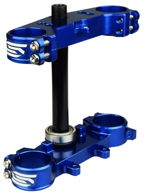 SCAR スカー triple clamp 25mm offset blue Yamaha YZ65／85 YZ 65 YZ 85 YZ 85 LW BIG WHEELS 19/16