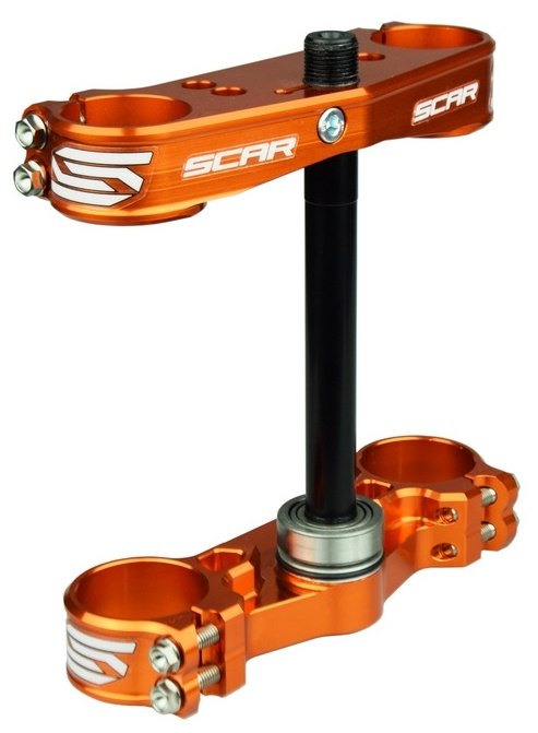 SCAR スカー Triple Clamp Offset 22mm orange KTM SX65 65 SX