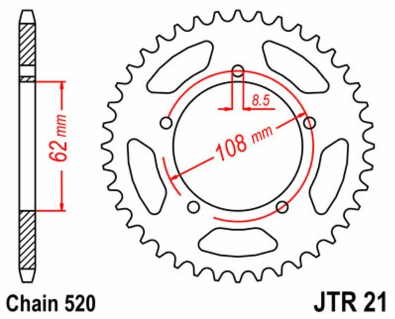 JT SPROCKETS JT���ץ����å� �����������ꥢ���ץ����å� ����������� 21-520 125 Pegaso Tuareg Wind APRILIA ���ץ�ꥢ �ɥ�֥󥹥ץ����åȡ��ꥢ���ץ����å� ��ư��