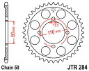 JT SPROCKETS JTXvPbg Steel Standard Rear Sprocket 284 - 530 CB 650 CB 650 SC CB 750 CUSTOM CB 750 F SUPER SPORT CB 750 K FOUR CB 750 K FOUR