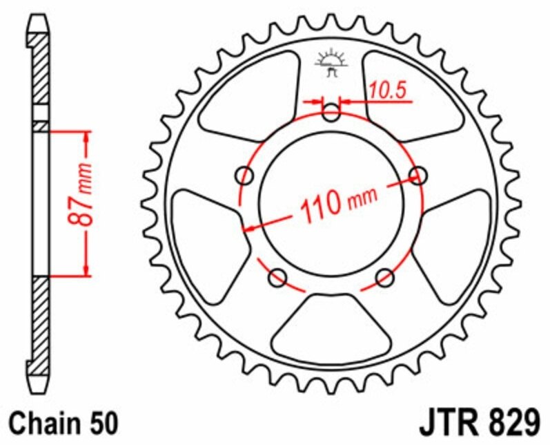 JT SPROCKETS JTスプロケット スチール製リアスプロケット スタンダード 829 - 530 GSX-R1100 GSX-R400 GSX600 F-N、P、R、S、T、V Katana GSX750 F-X、Y、K1、K2、K3、K4、K5、K6 GSX-R750 K、AK Japan仕様 J、K Sling Shot France仕様 USA仕様 SUZUKI スズキ 駆動系