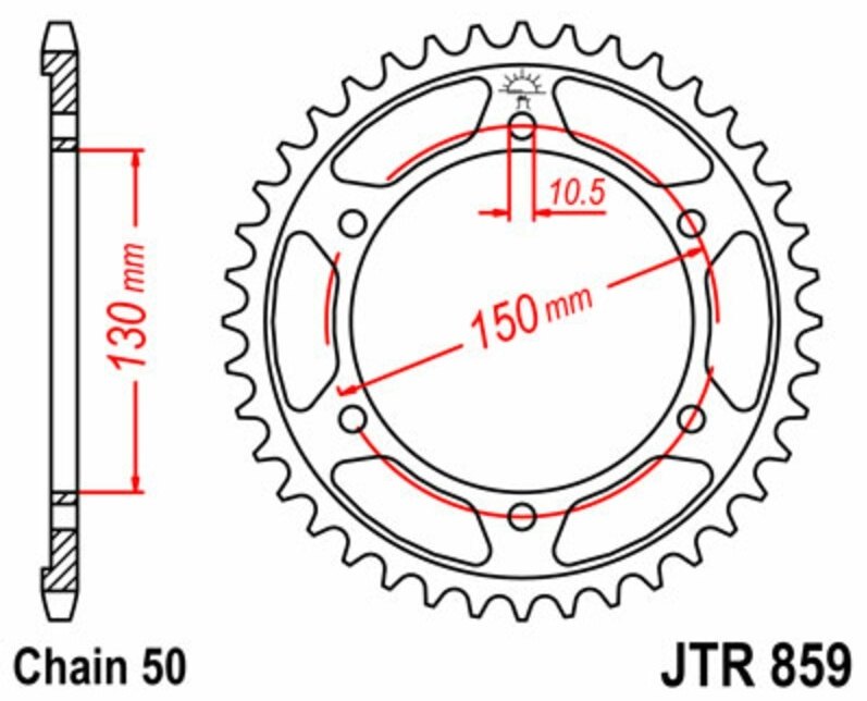 JT SPROCKETS JTスプロケット スチール製リアスプロケット スタンダード 859-530 YZF750 R FZR750R YAMAHA ヤマハ ドリブンスプロケット・リアスプロケット 駆動系
