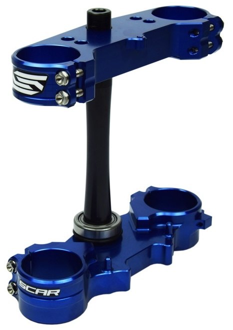 SCAR  Triple Clamp Offset 25mm Blue Yamaha YZ125 YZ 125 XE 125 XX 125