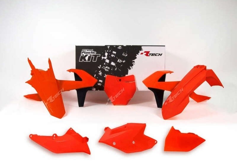 RACETECH レーステック プラスチックキット ネオンオレンジ／ブラック KTM 125 SX 150 SX 250 SX 250 SX-F 350 SX-F 450 SX-F 450 SX-F HERLINGS REPLICA