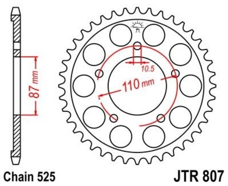 JT SPROCKETS JTスプロケット スチール製リアスプロケット スタンダード 807-525 GSF400 P、R Bandit SUZUKI スズキ ドリブンスプロケット・リアスプロケット 駆動系