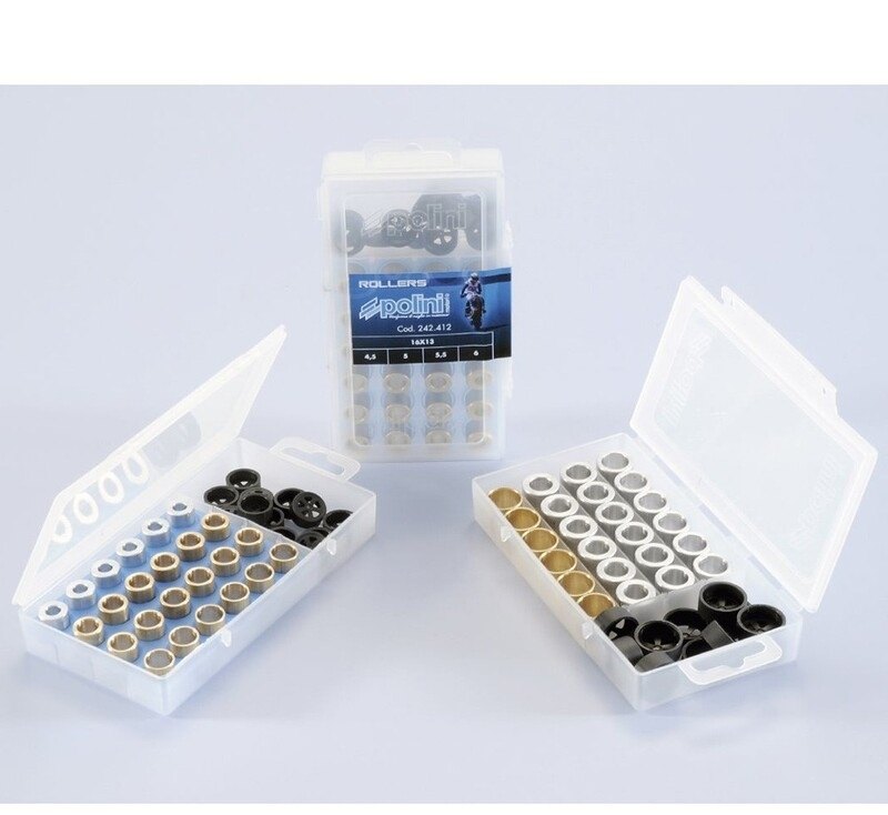 Polini ポリーニ ローラーボックス 15x12mm 2，5-3-3，5-4gr - 24個入り ウエイトローラー スクーター駆動系 駆動系