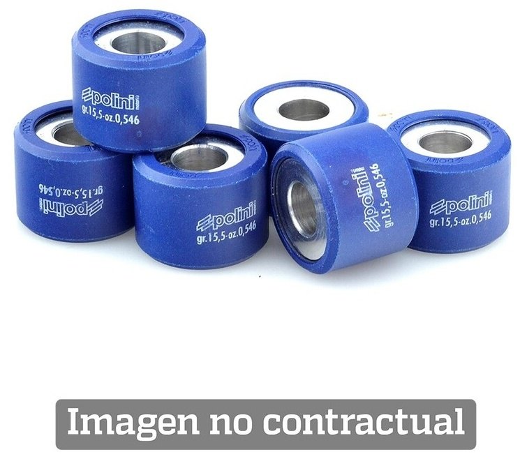 Polini ポリーニ バリエーターローラー セット 15x12mm 4，7gr - 個 ウエイトローラー スクーター駆動系 駆動系
