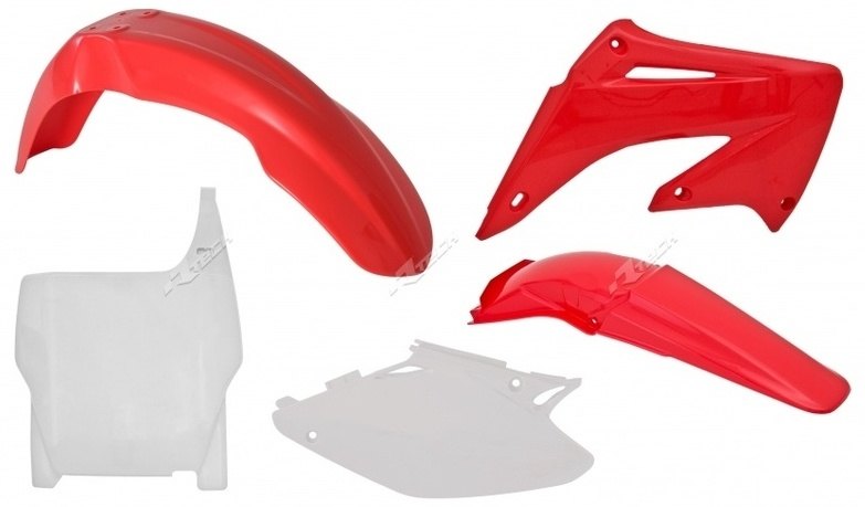 RACETECH レーステック プラスチックキット OEM カラー レッド／ホワイト ホンダ CR125R／250R CR 125 R 250 HONDA フルカウル・外装セット カウル関連 外装