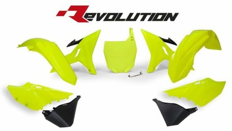 RACETECH レーステック Revolution Plastics Kit without Gas Tank Yellow／Black Yamaha YZ 125 250 X YAMAHA ヤマハ フルカウル・外装セット カウル関連 外装