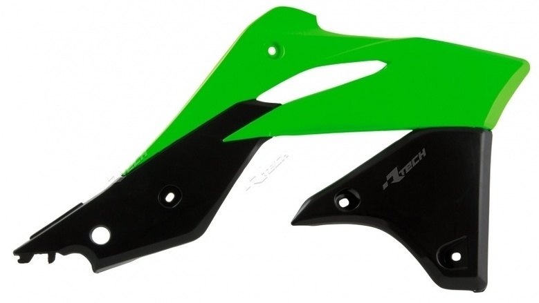 RACETECH レーステック Radiator Covers Neon Green USA Kawasaki KX250F KX 250 F KAWASAKI カワサキ ラジエーター 冷却関連 エンジン