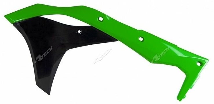 RACETECH レーステック Radiator Covers OEM Color (2017) Green／Black Kawasaki KX250F KX 250 F KAWASAKI カワサキ ラジエーター 冷却関連 エンジン