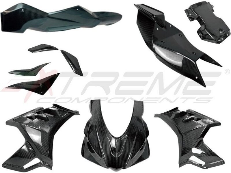 EXTREME COMPONENTS エクストリームコンポーネンツ Racing Bodywork/Fairing： Front Upper Race Fairing + Side Panels Winglets Lower Rear Tail Tank RSV4 1100 FACTORY APRILIA アプリリア フルカウル・外装セット カウル関連 外装