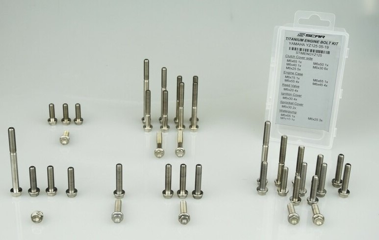 Scar Racing スカーレーシング Titanium Engine bolt kit YZ85 YAMAHA ヤマハ その他エンジンパーツオプション・補修部品 エンジンパーツ エンジン