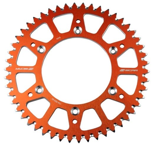 SCAR スカー Aluminium Ultra-Light Self-Cleaning Rear Sprocket SRS520 - 428 TC 85 BIG WHEELS 19/16 TC 85 STD WHEELS 17/14 85 SX BIG WHEELS 19/16 85 SX STD WHEELS 17/14 MC 85 17/14 MC 85 19/16