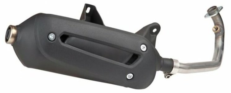 TECNIGAS テクニガス New Maxi 4 フルエキゾーストシステム - スチールブラック SYM GTS 125I 4T ABS E3 S&S E4 SPORT CBS LONG VISOR フルエキゾーストマフラー マフラー