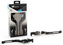 V PARTS ブイパーツ V-PARTS 折りたたみレバー 177mm CNC ブラック/アルミ製ボルトアダプター付き(ペア)Buell S2T THUNDE...