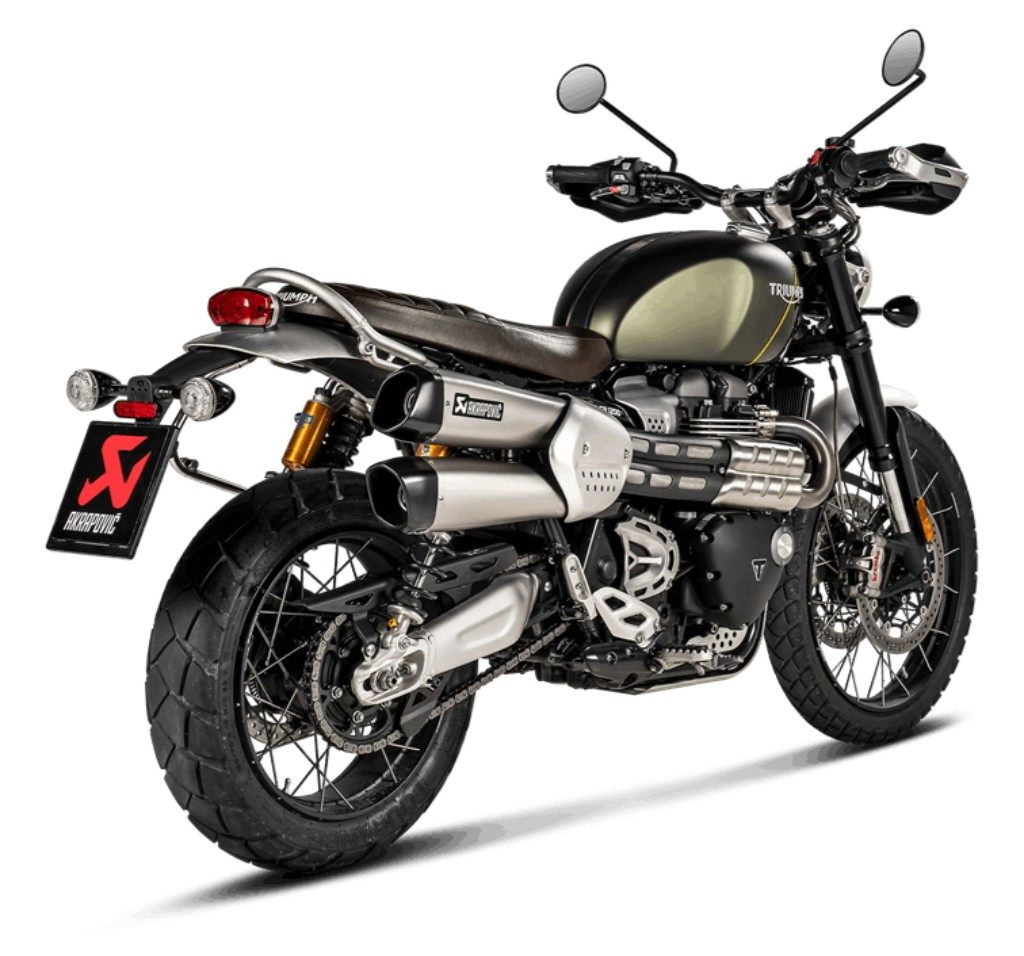 AKRAPOVIC アクラポビッチ e4仕様 スリップオンラインマフラー SCRAMBLER1200 TRIUMPH トライアンフ スリップオンマフラー マフラー