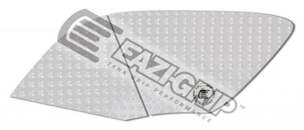 ■注意■この商品は下記となります。必ずご確認ください。タイプ：EVO(スタンダード)／カラー：クリア■他の商品はこちらですタイプ：EVO(スタンダード)／カラー：ブラックはこちらタイプ：PRO(サーキット)／カラー：クリアはこちらタイプ：PRO(サーキット)／カラー：ブラックはこちらタイプ：SIL(ストリート)／カラー：ブラックはこちら※リンク先に商品がない場合、すでに完売している商品となります。予めご了承ください。■商品概要【サイズ】14×25×0.19 cm【重量】0.34 kg■詳細説明イージーグリップは、バイクのコントロール性を向上させるためにモータースポーツのメッカの一つでもあるイギリスにて開発されたバイク専用のタンクパッドです。欧州のレースシーンではすでに主流のブランドとなっており、2017年度のIsle of ManTT(マン島TT)では優勝が6回、表彰台14回、トップ10フィニッシュは実に30回以上と実に輝かしい実績を支えています。こうしたレースシーンでの華々しい記録が創業時から採用チームが増加の一途を辿る理由となっています。タンクパッドの適切な装着によりコーナリングやブレーキング中のライダーのポジションに安定した状態で維持する支えになる一方、ニーグリップや姿勢維持のために無駄な力が入らないため長時間の走行シーンでも疲労軽減効果が期待できます。シリーズごとに高品質なポリウレタンやシリコン素材を採用。製品表面の独自の突起のデザインを組み合わせることで高いグリップ力と耐久性を両立する一方、着用するライディングウェアへのダメージを軽減し、快適性を向上させることができます。カラーはクリアとブラックの2色がラインナップ(シリコンタイプはブラックのみ)されているため、車両カラーに合わせてお選びいただけます。◆EVOシリーズ・・・標準グレードイージーグリップEVOシリーズは2011年に登場し、高いグリップ力とライダーの快適性を両立させた半球状のトラクションドームを備えたタンクパッドです。BSB(ブリティッシュスーパーバイク選手権)に出場しているトップチームからのフィードバックを受け、BSBでも採用中のチームが増えるなど進化を続けています。◆PROシリーズ・・・サーキット向けイージーグリップPROシリーズは特徴的な円状のエンボス加工が施され、EVOシリーズに比較して突起が小さく滑らかで、ダイナミックな表面構造を持っています。ライディング時にはライダーの自在な動きを可能にする一方で、ハードブレーキングといった状況でも車体との高い一体感とグリップ力を得られるよう設計されています。◆SILICONEシリーズ・・・ストリート向けイージーグリップSILICONEシリーズはエルゴノミクスに基づいて開発された、シリーズ中最も走行時の快適性を追求した製品です。特注のシリコン素材によるクッション性と表面構造によりライダーの疲労を低減しストリート走行やツーリングと言ったシーンで活躍します。◆PPFシリーズ強靭＆超薄型なポリウレタンフィルムで作られているタンクガードフィルムです。透明なシートで作成されているのでタンクデザインを見せつつも、タンクへの小キズを守ってくれます。タンクグリップのデザインを流用しているので、ニーグリップで一番傷が付きやすい箇所を守ってくれます。タンクデザインを選ぶことなく使用出来るのですべてのバイクにおすすめのガードフィルムです。■注意点※貼り付け時は付属されている脱脂用のアルコール綿で貼付け位置の清掃・脱脂を行ない、気泡の入らないように注意しながら貼り付けを行って下さい。※出荷時の剥離紙がピンク色となっておりますので色がついているように見えますが、商品はブラックとクリアの設定となっています。※粘着面の剥離紙を取る際に粘着面ごと剥離させないよう、カッターナイフの刃を当てて剥離紙のみを浮かせてからゆっくりと剥がして下さい。■備考適当なゴム材料を成形しただけの安価なものとは異なり、オートバイのライディングに向けて吟味された材質が、快適な操作性とグリップ力を両立させている製品です。ウェビックでもサポートしているの各チームでも実際にレースで使用されています！材料に由来するものなのか、パッケージを開封したときに独特の甘ーい香りがします。Webでは伝えようがないんですが、この香り好きなんですよねー。■適合車種CB1100S&ensp;CB1100S 年式: 13-16