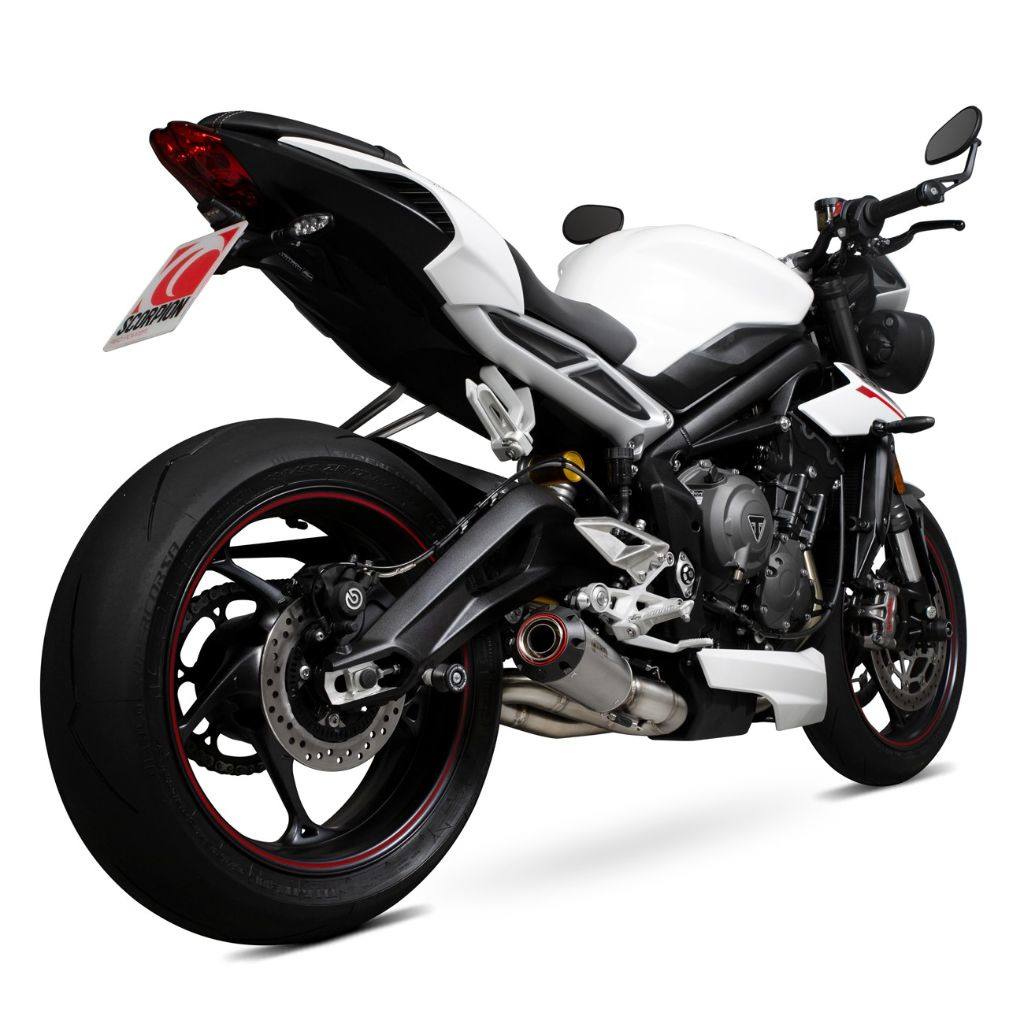 SCORPION スコーピオン レッドパワー スリップオンマフラー Street Triple 765 R RS S TRIUMPH トライアンフ マフラー