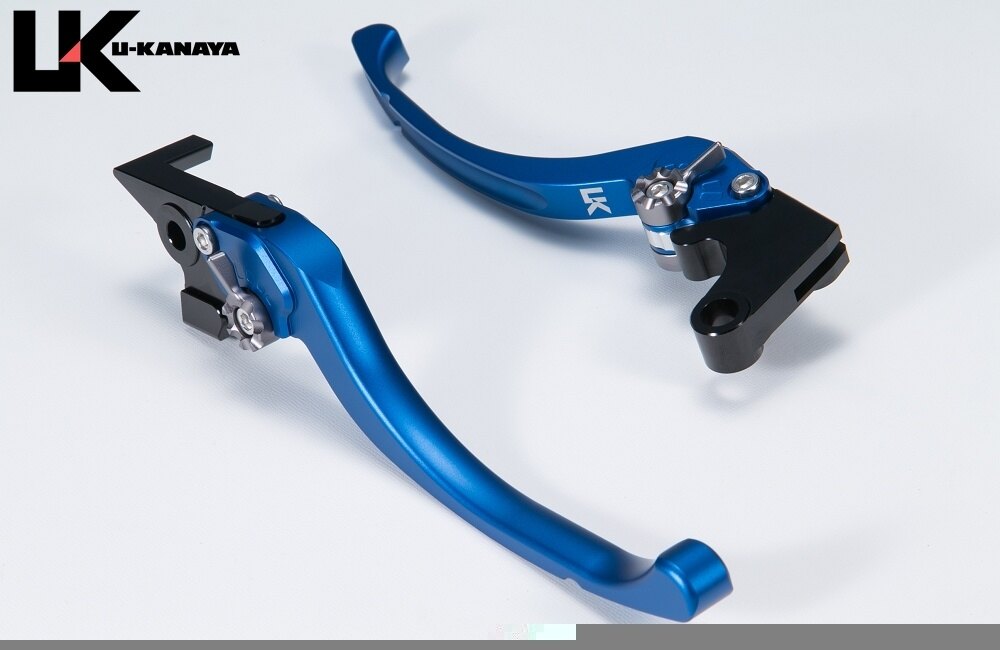 U-KANAYA ユーカナヤ ツーリングタイプ アルミビレットレバーセット マットカラー CRF250L HONDA ホンダ ブレーキ・クラッチレバーセット ハンドル周辺パーツ ハンドル レバーカラー：マットブルー / アジャスターカラー：マットブルー(2)