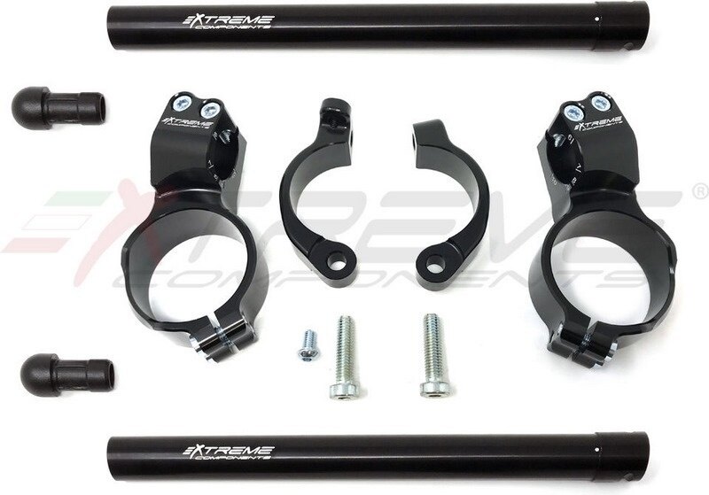 EXTREME COMPONENTS エクストリームコンポーネンツ Advanced handlebars 40mm offset and 20mm raised with clips to close the triple clamp - Diameter 55mm for BMW S1000RR (2019/2021) | SEMI 19 ハンドルバー ハンドル