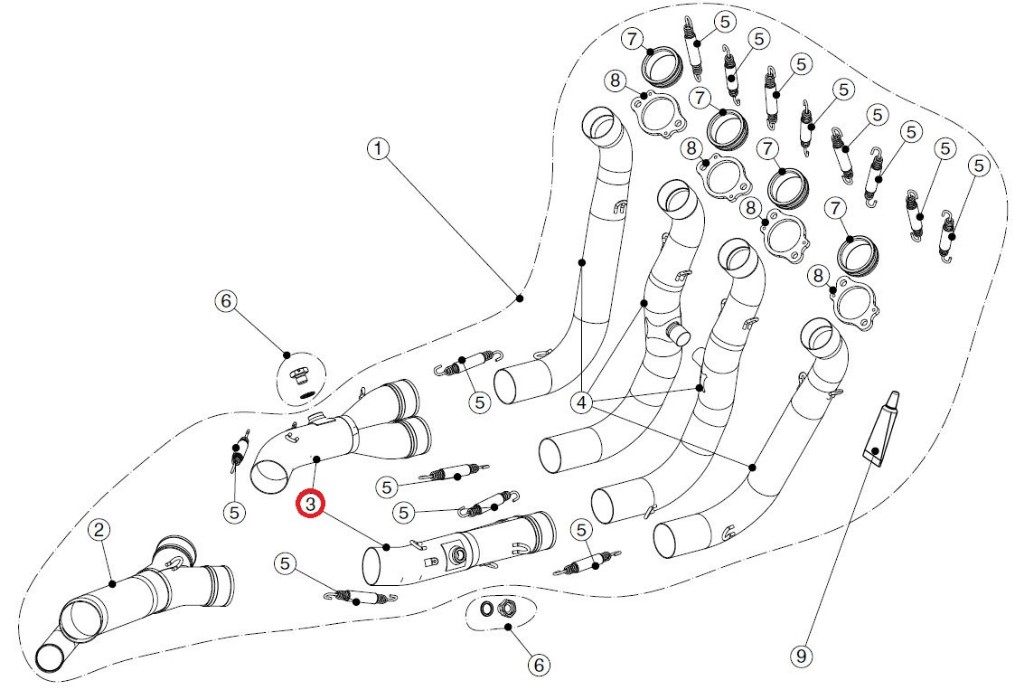 AKRAPOVIC アクラポビッチ 【リペアパーツ】C-B10E2 collector set ti S1000R S1000RR S1000XR BMW エキゾーストパイプ マフラー