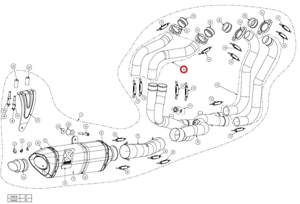 AKRAPOVIC アクラポビッチ H-A10E3RT header back RSV4 TUONOV4 APRILIA アプリリア エキゾーストパイプ マフラー